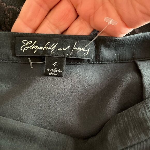 Elizabeth&James dark grey high-low gauze decorated skirt, great condition, 4 - Picture 2 of 8